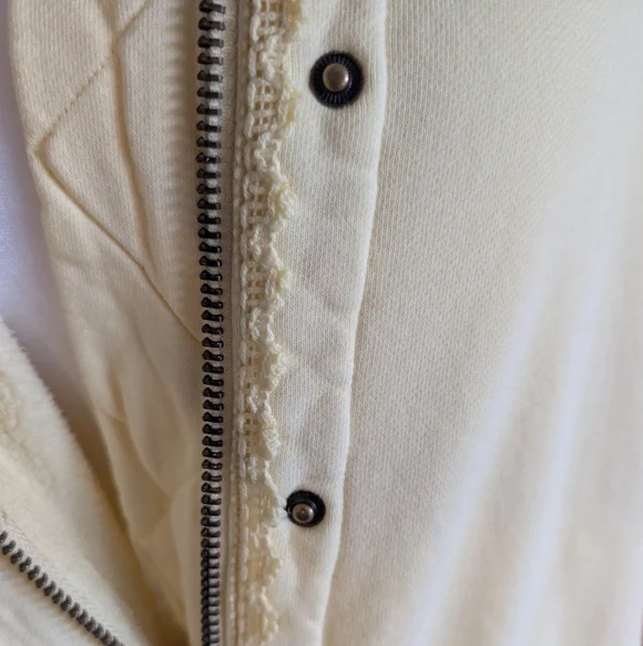 Free People We The Free Alexa Sweatshirt Jacket in Flan Yellow Boho Chic XL - Picture 8 of 16